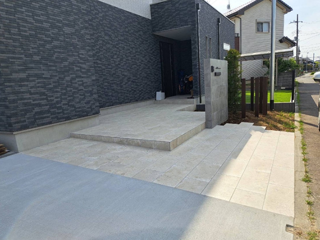 龍ケ崎市、メンテナンスフリーの外構